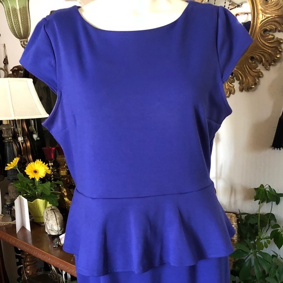 Purple Peplum Dress - Picture 4 of 5